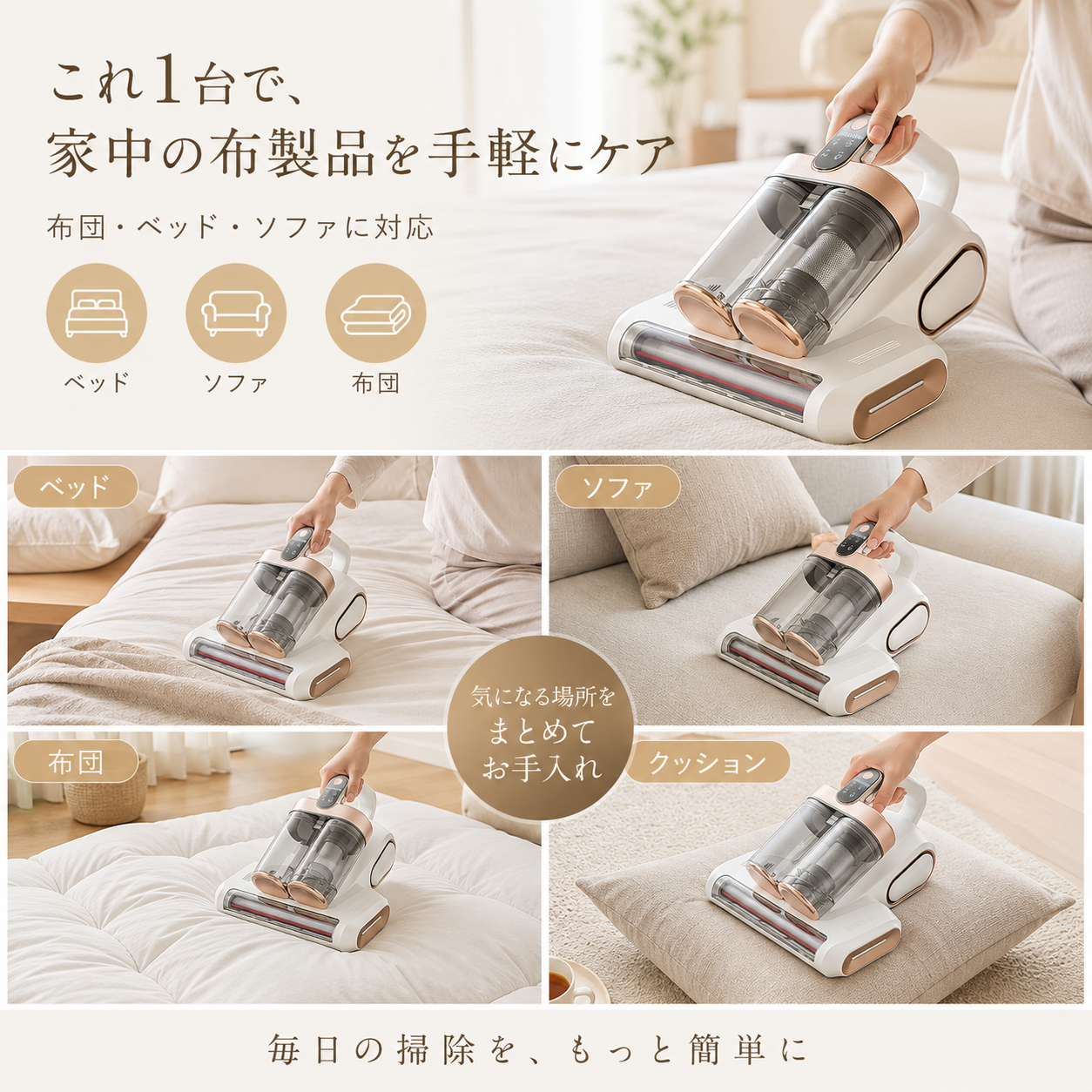 家中の布製品をこれ1台でケア