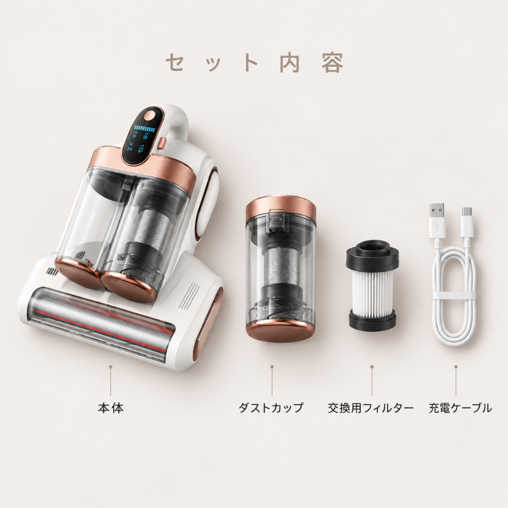 MELIA™ UV除菌ダニクリーナー強力吸引・ダニ除去ベッド掃除機